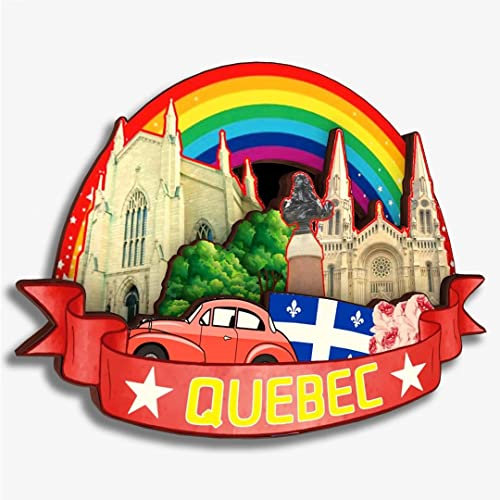 Quebec 654 Kühlschrankmagnet, Holzkollektion, 3D-Holz, handgefertigt, Reise, Stadt, Souvenirs, Kühlschrankmagnet, Heimdekoration, Geschenk