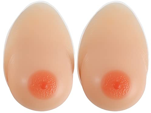 Vollence 1 Paar DD Cup Lange Schwanzform Silikon Brustformen Brust Brustform Silikonbrüste Falsche Brüste Brustprothesen Mastektomie Prothese Crossdresser Transvestiten BH einfügen