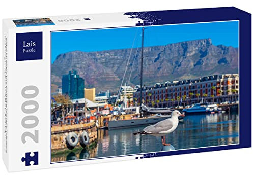 Lais Puzzle Möwe im Hafen von Kapstadt mit dem Tafelberg im Hintergrund, Kapstadt Stadt, Südafrika 2000 Teile