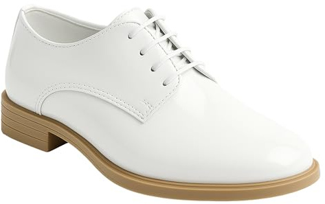 Scarpe Eleganti Derby in Vernice per Ragazzi Scarpe Eleganti da Cerimonia con Lacci