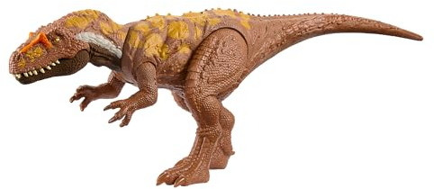 Mattel JURASSIC WORLD Wild Roar Megalosaurus - Spielzeug mit Angriffbewegung-Bewegung und Brüllgeräusch, kompatibel mit Jurassic World Play-App, für Kinder ab 4 Jahren, HTK73