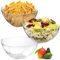 TOPZEA Set of 3 Clear Plastic Serving Bowls for Party, 94oz Acrylic Large Salad Mixing Bowl Set Kitchen Reusable Snacks Bowl for Fruit Chips Dips Popcorn, Break-Resistant