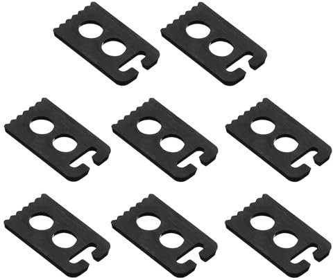 sourcing map No Tie Shoelace Buckles, Black Plastic Lace Lock Clip for Sneakers Sports Shoes, 8Pcs