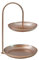 Vassoio for torta a 2 livelli, piatto for matrimoni, vassoio for stoviglie for feste, vassoio for espositore (Color : Rose gold)