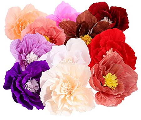 ABOOFAN 11 Stücke Seidenpapier Blumen Für Wohnkultur Künstliche Gefälschte Papier Dekorationen Floral Hintergrund Gemischt