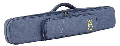 Estuche de Transporte para Palos de Billar, con Capacidad para 3 Colillas y 4 Ejes, Bolsa para Tacos de Billar de 7 Orificios, Bolsa de Transporte, Azul
