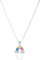 Regenbogen-Zirkonia-Halskette, Regenbogen Besetzter Zirkon Anhänger, Kinder Regenbogen Wolke Halskette, für Party Geschenke Geburtstag