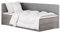 mybed. Boxspringbett Einzelbett Mitto Conti Twin Linke Seite Polsterbett mit Bettkasten Grau 7-Zonen Taschenmatratze H4 80x200 und Topper Jugendbett Kinderbett