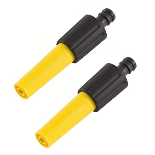 2 boquillas de manguera de jardín, flujo de agua para lavado de coche, regadera, regadera, pistola de mascotas, manguera pulverizadora, boquilla de tubo, cabezal de jardín, césped, spray ajustable