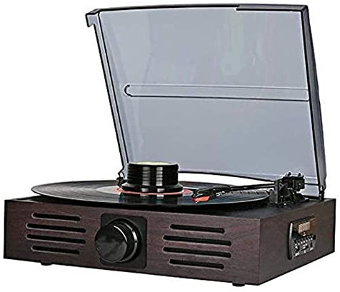 Record Player Turntable Bluetooth Built-in Phono Pre-amp 3-Speed Belt-Driven with Adjustable Counterweight Magnetic Cartridge Vinyl Recording via PC Turntables for Vinyl Records