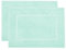 ZOLLNER 2er Set Badematten in 50x70 cm - saugstarke und Flauschige Badvorleger aus Baumwolle - bis 60°C waschbar - für Fußbodenheizung geeignet - in Mint - Hotelqualität