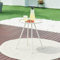 [en.casa] Beistelltisch Outdoor Fosen mit Tragegriff Kaffeetisch Gartentisch 55 x Ø 42 cm Balkontisch Terassentisch rund Grilltisch Sofatisch Nebentisch Stahl Weiß