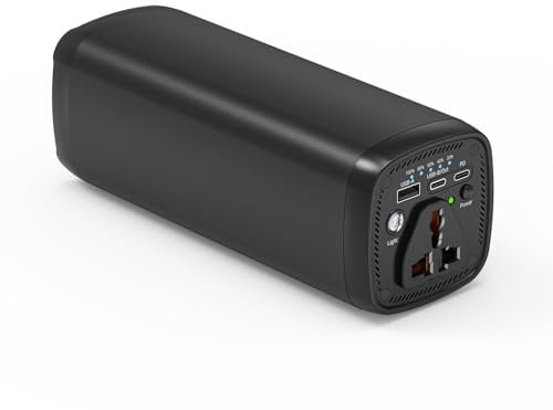 Portable Laptop Power Bank, AC Portable Power Station with 31200mAh/120W, Dual Way 65W PD/USB-C Port, Laptop Charger Battery Backup Power Supply for Outdoor Camping Home Emergency Outage