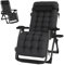 HAIORJUN Chaise Longue Zero Gravity Pliante, Fauteuil Relax Jardin Exterieur avec Coussin et Housse de Protection, 83 cm Extra Large Bains de Soleil Pliable avec Dossier Réglable, Support 200 kg