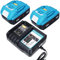 ZFCHUNT 2x6Ah Batterie + Caricabatterie 18V – Set Batteria per Makita 14.4V–18V (BL1830, BL1850, BL1860, BL1840, BL1830B, DC18RD, DC18RC, DC18SF, DC18RA, DC18RF)