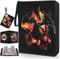 9 Pockets Card Binder about 1080 Pockets Waterproof PU Leather trading card binder Extra Large Card Album Holder with Removable Sleeves (black)