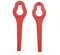 DmDoyy 50 Coltelli per Tagliaerba, Rosso Lame di Ricambio in Plastica, Lame Ricambio Tagliabordi Coltello Tagliaerba, Erba Tagliabordi Lame di Ricambio