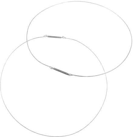 Abrazaderas de Resorte para Puerta de Lavadora de Acero Inoxidable 2 Piezas | Color Plata, Diámetro Aprox 40cm, Aptas para Lavadora de Carga Frontal, Instalación Sencilla