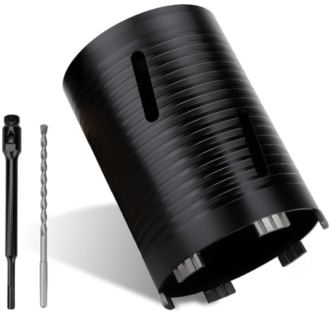 MOXPIFY Lot de forets diamantés de 132 mm x 170 mm de long avec tige SDS Plus de 240 mm Pour béton, maçonnerie, brique, pierre, granit.