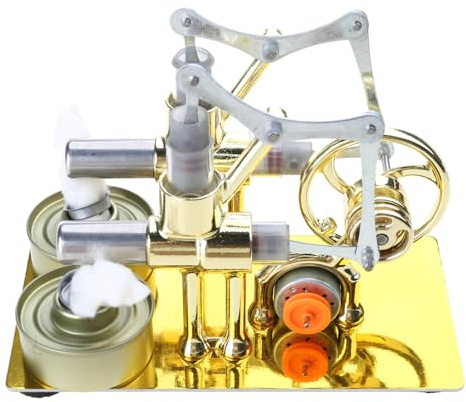 Stirling Double Engine Motor Model Experiment Engine Model Educational Toy Electricity Generator Windmill Electricity Generator Kit