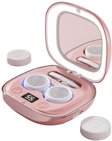 Niesel Detergente per a contatto, macchina intelligente per la pulizia delle a contatto morbide e rigide, dispositivo delicato per la cura della vista quotidiana, per interni ed esterni