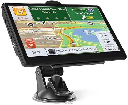 Sat Nav for Cars and Trucks UK 2025, 7 Inch HD Touchscreen Truck SatNav with Free Lifetime Maps Update, Offline GPS Navigation for HGV, Lorry, Van, 3D/2D Navigation, Multi-Language Support