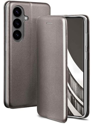 ONEFLOW Business Case für Samsung Galaxy S26 Handyhülle klappbar mit Standfunktion, Klapphülle Flipcase Cover Dünn, PU Leder Hülle mit Kartenfach, 360 Grad Schutzhülle, Taupe