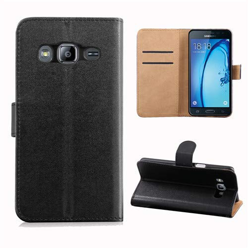 betterfon | Buch Tasche Hülle Etui Book Case Cover Schutz Hülle Handy Tasche für Samsung Galaxy J3 2017 Schwarz