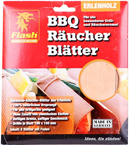 Mediablue BBQ-Räucher-Blätter Boomex Flash Erle 8 Stück aus Erlenholz