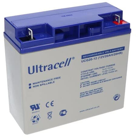Ultracell UCG20-12 Deep Cycle Gel 12 V 20 Ah 20000 mAh Ricaricabile piombo Acid Battery