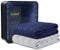 Degrees of Comfort Weighted Blanket Queen Size, Heavy Blankets for Adult, 1 x Cozy Heat Warm Minky Plush Washable Removable Covers Included, Heating & Cooling,Micro Glass Beads, 60x80 18lbs Navy