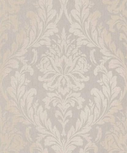 Casa Padrino Barock Textiltapete Grau/Beige 10,05 x 0,53 m - Wohnzimmer Tapete - Deko Accessoires im Barockstil