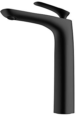 Mai & Mai Armatur Wasserhahn Bad Schwarz matt WAM-7201 | Waschbeckenarmatur 28cm hoch | Badinstallationen Einhebelmischer in modernem Design