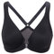 DELIMIRA Donna Reggiseno con Apertura Frontale Sostegno Totale Senza Imbottitura con Ferretto Racerback Nero 6G