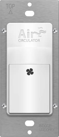 TOPGREENER Circulator Switch, Neutral Wire Required, Hourly Fresh, Adjustable Time Delay, LED Indicator, 120VAC 60Hz, 1/4HP Motor, 3A Max Fan Load, UL Listed, TDTS5-W, White, Air Cycle Timer