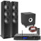 Fenton SHF80B 2.1 Stereo Surround Sound System – Floor Standing HiFi Speakers with Tower Stereo System, 8-Inch Active Subwoofer & Bluetooth Amplifier for Home Entertainment