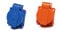 8 Stück/Einbausteckdose Schuko Steckdose 16A mit IP54 / + Flansch Dichtung (4xBlau / 4xOrange)
