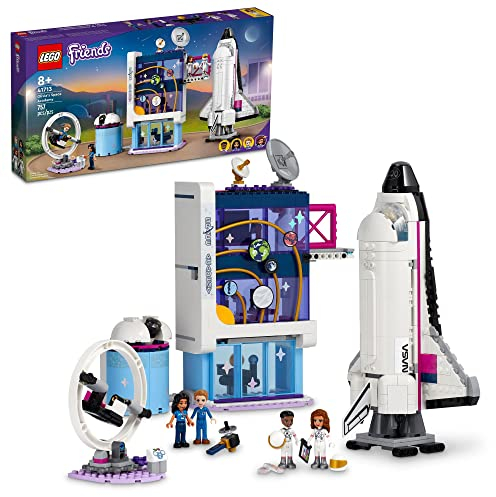 LEGO 41713 Friends L’Académie de l’Espace d’Olivia, Jouet Éducatif sur l'Espace avec Navette Spatiale, pour Filles et Garçons de 8 Ans et Plus