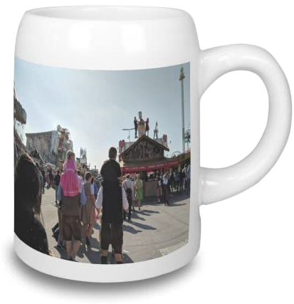 Kopierladen Karnath GmbH Bierkrug/Humpen mit eigenem Foto oder Spruch selbst gestalten - persönliches Motiv auf hochwertigem Keramikkrug - Fotogeschenk
