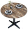 GGMMÖBEL WERZA | Werzalit Tischplatte | Vintage Old | Ø 70 cm | Topalit Gartentischplatte | Perfekt für klappbare Gartentisch, Esstisch | Wasserfest | Restaurant, Cafe, Bar | Indoor und Outdoor