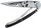 deejo - Messer 37G, Grenadillholz, Latino-Totenkopf-Motiv - Ultraleichtes Klapptaschenmesser mit Gürtelclip - rostfreier Edelstahl Z40C13