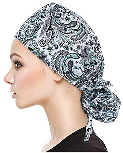 Hat Mens Womens Cap mit Schweißband Bouffant und mit Knöpfen Scrub Baseball Caps Squad 3 Cap