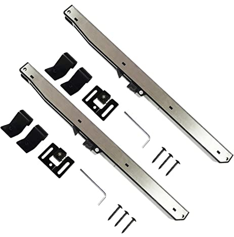 Oniissy Lot de 2 butées de porte coulissante avec mécanisme de fermeture amortisseur à ressort réglable pour porte coulissante sans trou