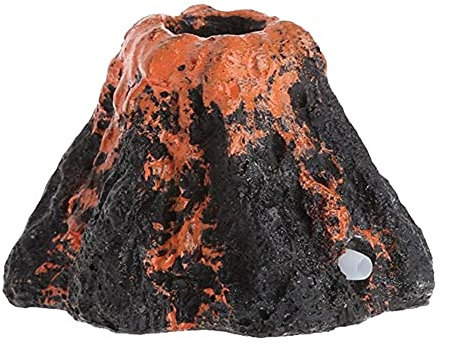 DONGKER Aquarium Vulkan Ornament, 1 Stuck Lebensechter Vulkan Dekoration, Home Aquarium Dekoration Vulkanstein Dekor für Aquarium