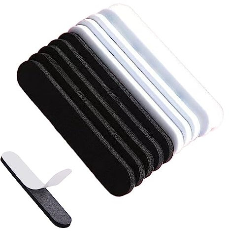 Gunwon 10pcs Hat Reducer Felt Cap Size Reducer Tape,Hat Size Tape Hat Size Reducer Foam Reducing Tape Self Adhesive Sweat Breathable for Hats Caps Sweatband,Baseball Caps(11 * 2cm,Black&White)