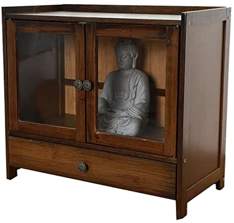 Buddha Altar Kabinett, Altar-Schrank Tisch für Buddha-Statue-Ständer mit Lagerung Schubladens, Buddha-Schrank Schrein Station Enshrined Table für Spirituelle Dekoration Gebets ( Color : Walnut color )