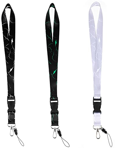 cobee Ausweis Lanyards mit abnehmbarer Schnalle, 3 Stück Schlüsselanhänger Lanyard für Damen und Herren robustes Umhängeband Ausweishalter Lanyard für Krankenschwestern Lehrer Büro (Mehrfarbig-3 Stk)
