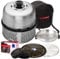 Cobb Grill Premier AIR Deluxe Holzkohlegrill - inkl. Tragetasche, Grillplatte, Bratenrost, Wok, 1x Cobble Stones 6er