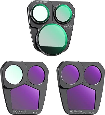 K&F Concept Mavic 3 PRO ND Filter&Polfilter,3 Stück ND8,ND16,CPL Filter Kompatibel mit DJI Mavic 3 Pro,Mavic 3 Pro Cine