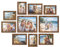 SONGMICS Picture Frames with 16 Mats, Set of 10, Photo Frames with Two 8x10, Four 5x7, Four 4x6 Frames, Hanging or Tabletop Display, MDF and Glass, 12 Non-Trace Nails, Rustic Brown RPF049X01